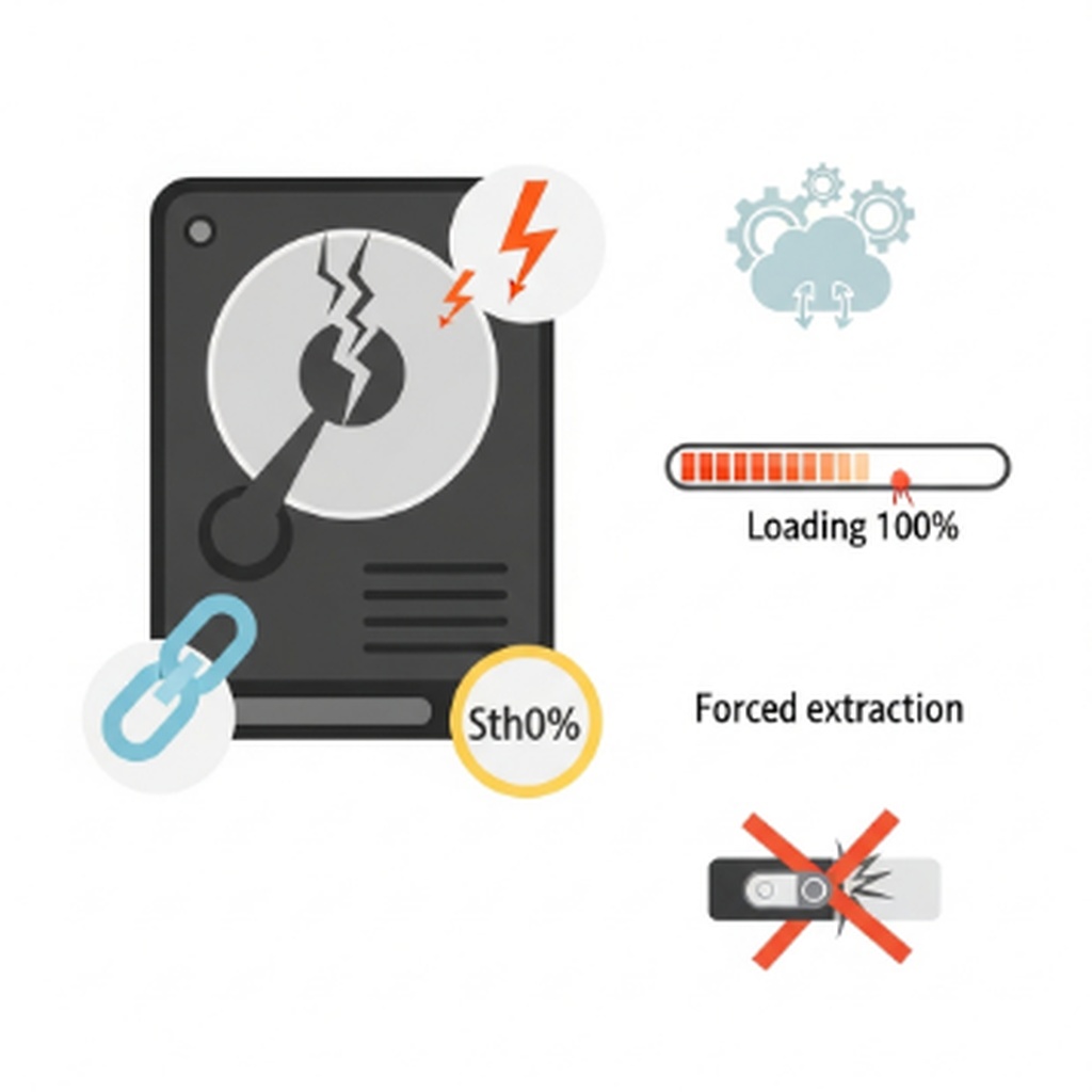 외장하드 안전하게 제거 안 됨 메시지 뜰 때 강제 추출 주의점
