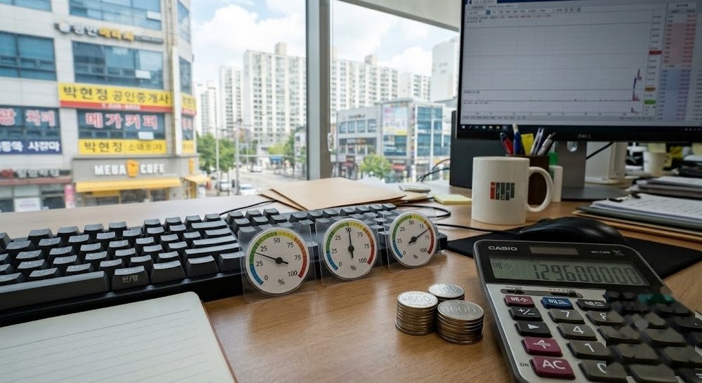 증거금률 차이를 비교하는 서류와 계산기