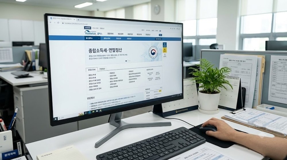 PC 홈택스에 접속해 증명원 즉시 발급 메뉴를 클릭하는 모습
